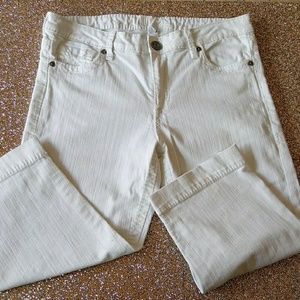 Kut Crop White Denim